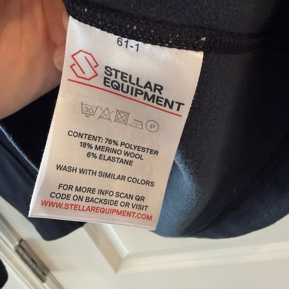 Stellar Equipment Men's Guide Merino Wool Hood Hoodie Navy Blue Size XL Full Zip - Picture 8 of 8